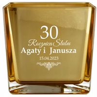 Wazon prezent na rocznicę ślubu grawer TWÓJ NAPIS