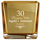 Wazon prezent na rocznicę ślubu grawer TWÓJ NAPIS