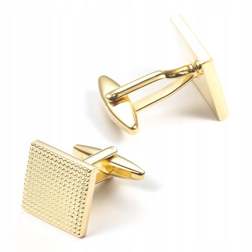 Spinki Do Mankietów Złote Koszuli Męskie Kwadratowe Diamentowane na Arena.pl