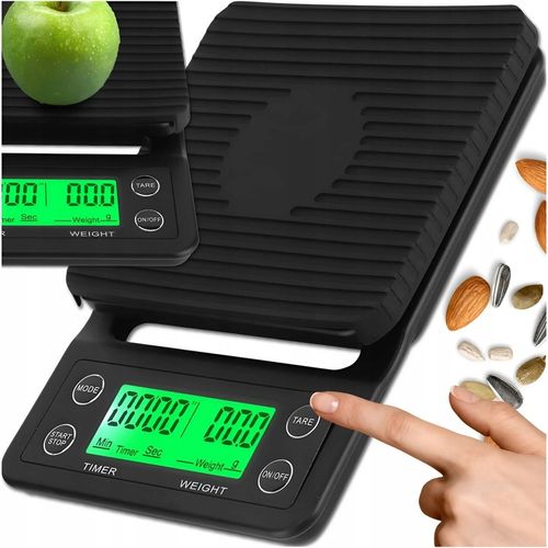 WAGA KUCHENNA ELEKTRONICZNA PRECYZYJNA Z WYŚWIETLACZEM 5000g 1g TIMER na Arena.pl