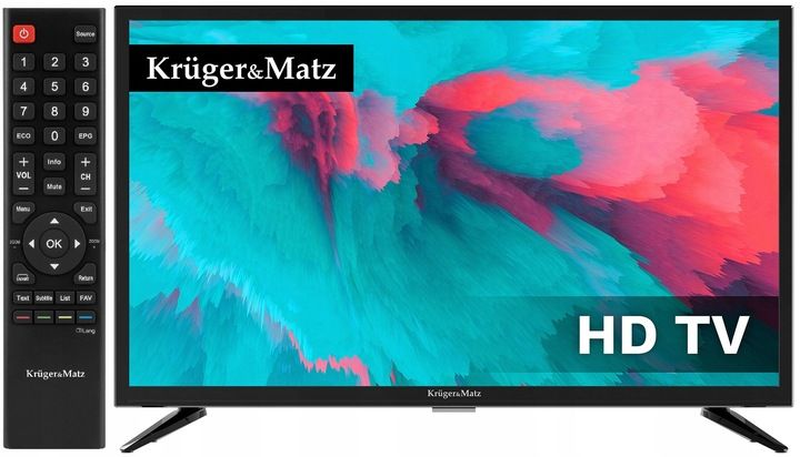TELEWIZOR 24'' LED KRUGER&MATZ 12V 230V DVB-T2 NOWY MODEL zdjęcie 1