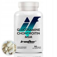 IRONFLEX GLUKOZAMINA CHONDORITYNA MSM 90tabs KWAS HIALURONOWY STAWY KOŚCI