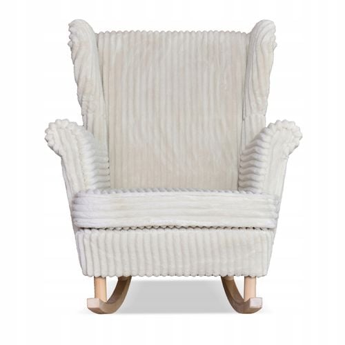 Fotel uszak Rene bujany skandynawski Family Meble sztruks beżowy TOP na Arena.pl