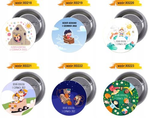 Przypinki buttony DZIEŃ DZIECKA SUPER JAKOŚĆ HIT na Arena.pl