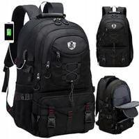 PLECAK MŁODZIEŻOWY MIEJSKI NA LAPTOPA DUŻY WODOODPORNY WIELOKOMOROWY