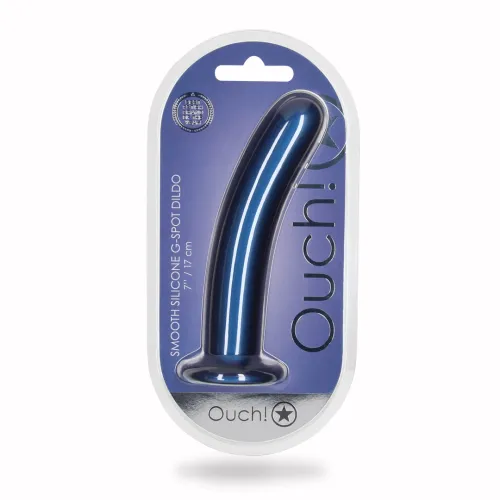 ouch! smooth silicone g-spot model 17 cm z przyssawką metallic na Arena.pl