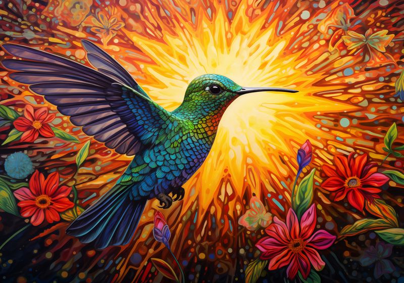 Plakat 100x70cm Koliber Barw zdjęcie 1