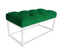 Ławka CHESTERFIELD LOFT podstawa biała pufa podnóżek MG25