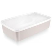 Pojemnik na żywność z pokrywką beżowy 2 l