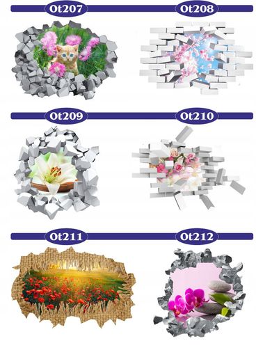 Naklejka samoprzylepna dziura 3D jesienny krajobra na Arena.pl