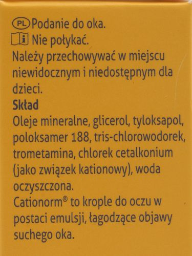 Cationorm krople do oczu - Santen - 10ml na Arena.pl