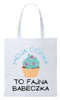 Dla Córki Córeczki Prezent Torba Eco Biała Shopper Z Nadrukiem Ze Zdjęciem