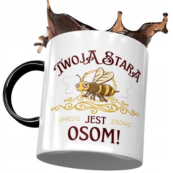 Kubek Czarny Dla Twojej Starej Stara Jest Osom Z Nadrukiem Ze Zdjęciem zdjęcie 1