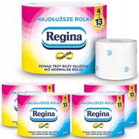 PAPIER TOALETOWY Najdłuższy Regina 2 Warstwy 500 LISTKÓW 4Rolki x5 opakowań