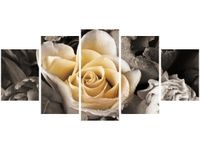 70CM 150CM OBRAZ 5 ELEM DELIKATNA RÓŻA ŚCIENNY