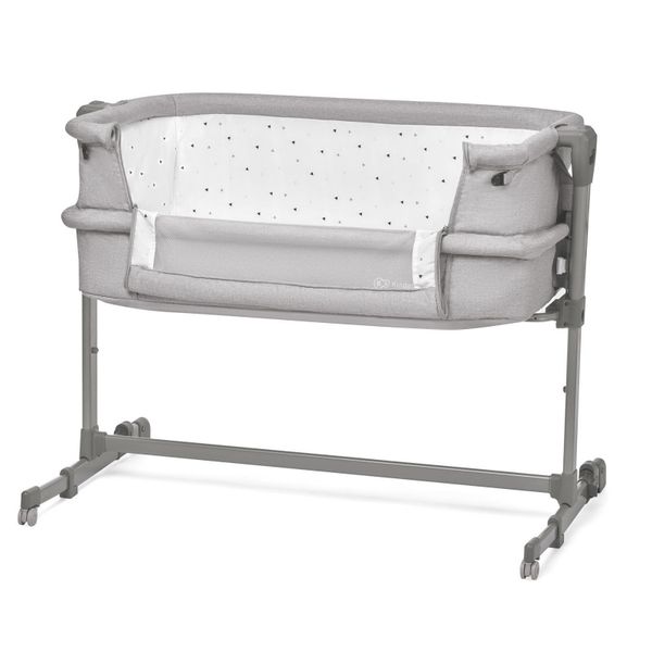 KINDERKRAFT Łóżeczko dostawne NESTE UP GREY LIGHT MELANGE zdjęcie 2