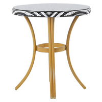 Okrągły stół ogrodowy ø 70 cm wzór czarno-biały RIFREDDO