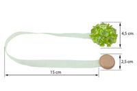 Upinacz dekoracyjny z magnesem kwiatek II jasny zielony x2