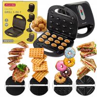 OPIEKACZ wielofukncyjny FORMA do ORZESZKÓW PĄCZKÓW GOFROWNICA GRILL TOST5w1