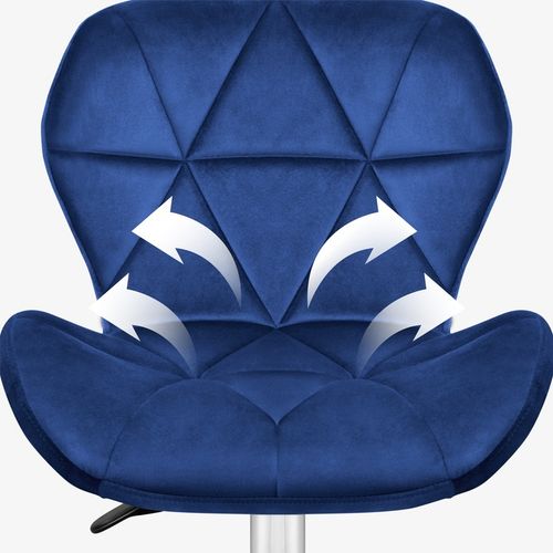 Fotel biurowy obrotowy MARK ADLER niebieski welurowy tapicerowany do na Arena.pl