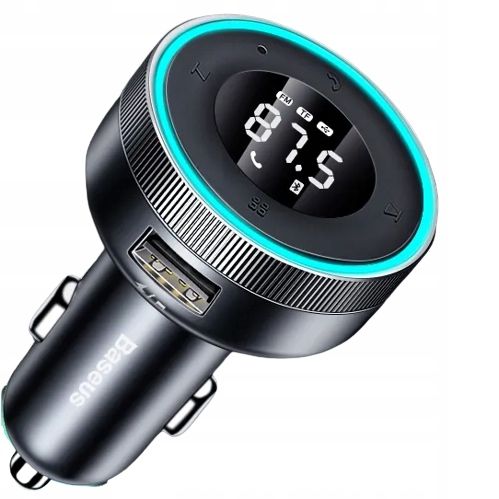 BASEUS TRANSMITER FM BLUETOOTH ŁADOWARKA SAMOCHODOWA USB 2.4A PD TF AUX zdjęcie 1