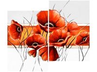 80X70CM MAKI BIAŁYM DUO OBRAZ