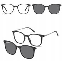2w1 Okulary Korekcyjne Zerówki z NAKŁADKĄ PRZECIWSŁONECZNĄ z Polaryzacją