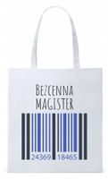 Torba Biała Eco Shopper Dla Magistra Prezent Z Nadrukiem Ze Zdjęciem