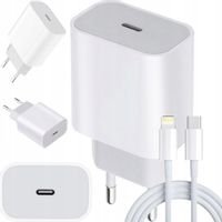 SZYBKA ŁADOWARKA KOSTKA TYP-C 20W +KABEL DO IPHONE