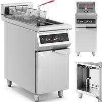frytownica indukcyjna wolnostojąca z szafką 30 l 60-190 c 380 v 10000 w