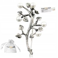 BROSZKA DRZEWO GAŁĄŹ SREBRO 925 Z PERŁAMI PERŁA