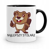 Kubek Czarny Prezent Stolarza Najlepszy Stolarz Z Nadrukiem Ze Zdjęciem