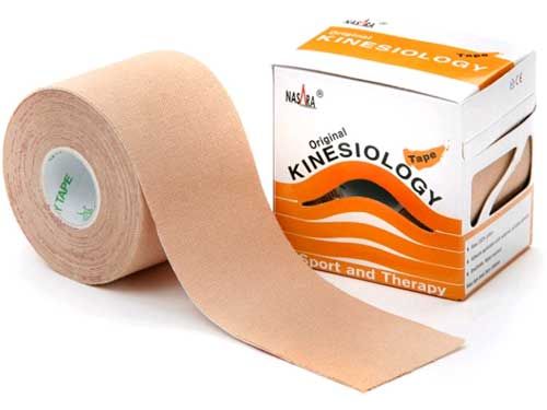 Taśma do kinesio Nasara 5 cm x 5 m beż zdjęcie 1