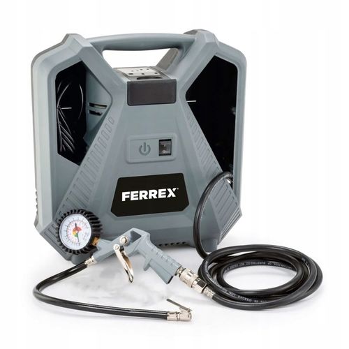 Przenośny KOMPRESOR BEZOLEJOWY 8 bar PISTOLET Z MANOMETREM ZESTAW KOŃCÓWEK na Arena.pl