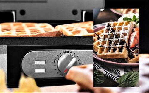 GOFROWNICA 1400W XXL 2 CHRUPIĄCE PUSZYSTE GOFRY XXL DUŻA SOLIDNIE WYKONANA na Arena.pl