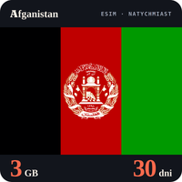 Karta eSIM Internet Afganistan 3 GB na 30 dni - bez rejestracji