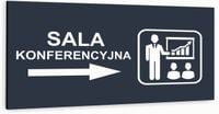 Tabliczka informacyjna ATRACYTOWA z dibondu SALA KONFERENCYJNA NADRUK UV