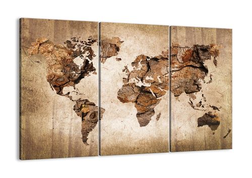Obraz Na Płótnie - Mapa Kontynenty - 105X70 Cm - Ce105X70-3590 na Arena.pl