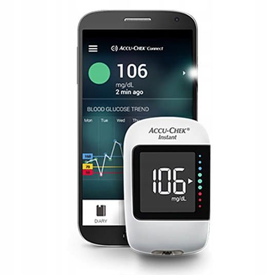 Glukometr Accu-Chek Instant, mg/dL+ NAKŁUWACZ + PASKI Nowy! zdjęcie 6