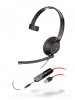 Słuchawka z mikrofon-em Plantronics Poly Blackwire C5210 USB-A jack 3.5mm
