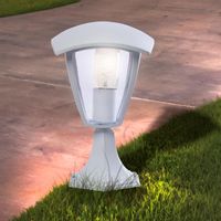 Biały słupek zewnętrzny FOX EKO3513 ogrodowa lampa retro outdoor