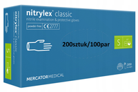 rękawice nitrylowe 200szt niebieskie rozm: S