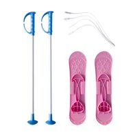 Narty Dla Dzieci Z Kijkami Master 42Cm Różowe