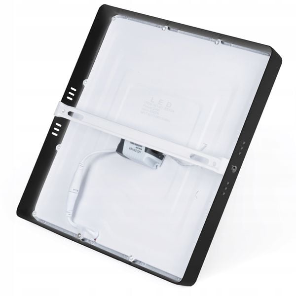Plafon kwadratowy Interlook 28 x 2,7 cm czarny zdjęcie 4