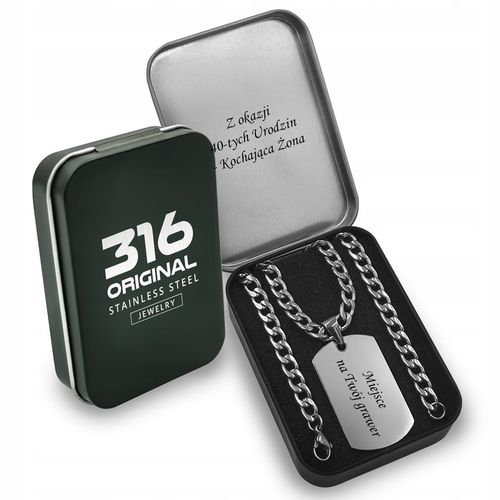 SREBRNY ŁAŃCUSZEK PANCERKA STAL + NIESMIERTELNIK na Arena.pl