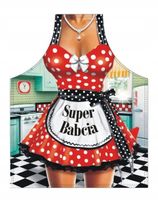 Fartuszek dla Babci w Groszki Prezent dla Babci, na Dzień Babci