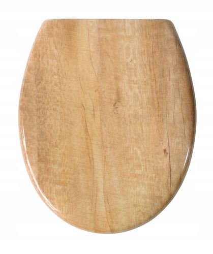 DESKA WC KLOZETOWA SEDESOWA WOLNOOPADAJĄCA NADRUK DĄB DREWNO TWARDA ESTIVA na Arena.pl