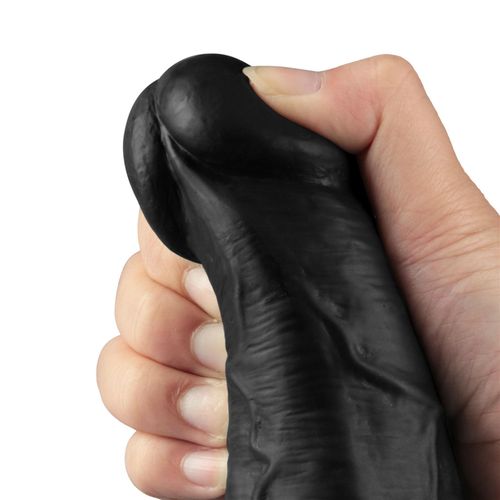 10.5" real softee rechargeable tpe vibrating dildo(black) na Arena.pl