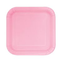 talerzyki papierowe pastelowy róż, 16 szt.