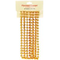 ŁAŃCUCH CHOINKOWY girlanda koralikowa koraliki złoty